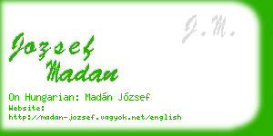 jozsef madan business card